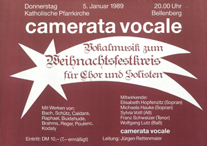 1989_01_05 Vokalmusik zum Weihnachtsfestkreis für Chor und Solisten, Bellenberg