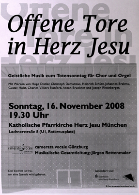 2008_11_16 Geistliche Musik zum Totensonntag, Herz Jesu München